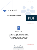 Article 14 of The Indian Constitution