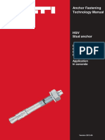 Anchor Fastening Technology Manual: HSV M8 HSV M10 HSV M12 HSV M16 Application in Concrete