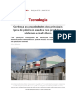 Plástico Na Construção Civil - Revista Téchne 04-2014