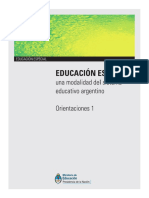 Educación Especial, Una Modalidad Del Sistema Educativo Argentino Orientaciones 1 PDF