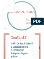 UML - Car Rental - UseCase, Class Diagram, Sequence Diagram, Scope