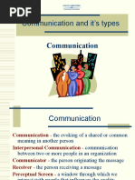 Communication and It's Types