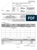 Sworn Statement of Assets, Liabilities and Net Worth