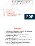 Dynamic HTML: Data Binding With Tabular Data Control: Outline