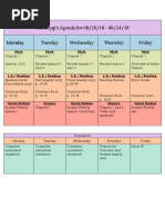 Weekly Agenda