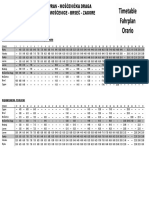 Timetable Fahrplan Orario