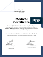 Medical Certificate Template