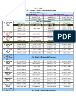 No Seat Allotment Process: Tentative M.E./M.Tech./ M.Arch. Counselling Schedule