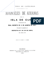 Aranceles de Aduanas para La Isla de Cuba Autorizados Por Decreto de 1897