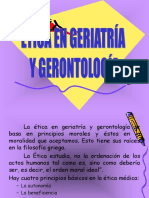 Ética en Geriatría y Gerontología