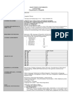 Syllabus-Linguistic Theory - Outline