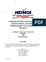 Guidelines For Data Collection On The American Nurses Association's National Quality Forum Endorsed Measures