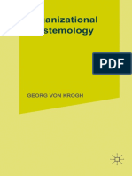 Georg Von Krogh, Johan Roos (Auth.) - Organizational Epistemology-Palgrave Macmillan UK (1995)