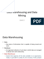 Data Warehousing and Data Mining - Unit2