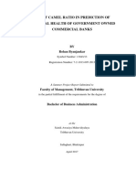 Use of Camel Ratio in Prediction of Financial Health of Government Owned Commercial Banks by Rohan Byanjankar