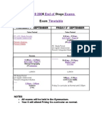 Yr8 Final Exams Timetable 0905