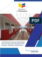 Guia Metodologica para La Construccion Participativa Del Proyecto Educativo Institucional .