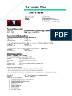 Curriculum Vitae Joki Siadari: Formal Education