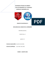 Informe 5 Influencia Del Curado en El Hormigon Fin 2018