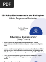 Prof. Eleazar Ricote IID Policy Environment in The Philippines