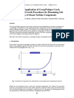 Industrial Application of Creep - Fatigue Crack Initiation and Growth Procedures For Remaining Life Analysis of Steam Turbine Components