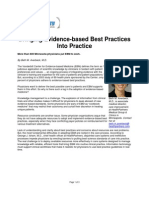 Bringing Evidence-Based Best Practices Into Practice