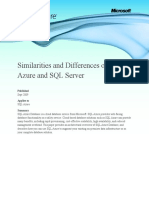 Similarities and Differences (SQL Azure vs. SQL Server)