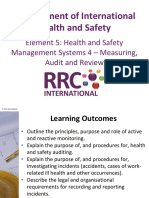 Management of International Health and Safety