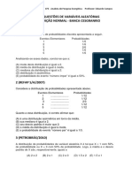 3.3 - Questões de Variáveis Aleatórias - Profº Eduardo Campos PDF