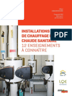 Installations de Chauffage Et D'eau Chaude Sanitaire: 12 Enseignements À Connaître