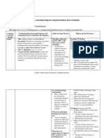 j5 Professional Learning Programs Implementation Plan Template