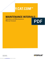 Maintenance Intervals: Operation and Maintenance Manual Excerpt