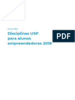 Lista de Disciplinas USP para Empreendedores - 2018 - 2