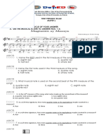 Music I. Direction. Shade The Circle of Your Answer. A. Use The Musical Score To Answer Nos. 1-4