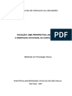 Dissertação PUC - A ORIENTAÇÃO VOCACIONAL NA CLÍNICA JUNGUIANA PDF