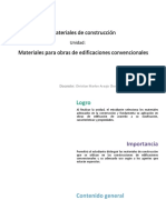 U4 - Materiales para Obras de Edificación Convencionales