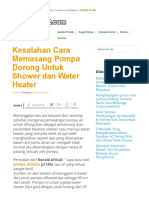 Kesalahan Cara Memasang Pompa Dorong Untuk Shower Dan Water Heater