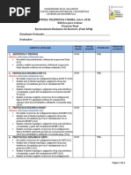 Rubrica Proyecto Final Telemática y Redes C1-2018