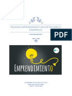 Resumen Emprendimiento Una Opcion para El Desarrollo