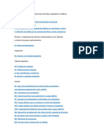 Aspectos Generales de Las Funciones Del Poder Legislativo en México