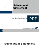 Subsequent Settlement: SAP Best Practices For Retail