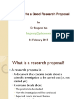 Research Proposal Writing Workshop