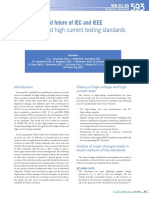 High-Voltage and High Current Testing Standards: Past, Present and Future of IEC and IEEE