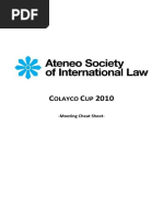 ASIL Mooting Cheat Sheet