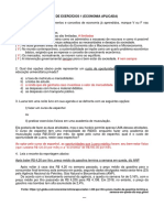 Lista de Exercícios 1 - Microeconomia - Com Gabarito