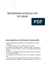 Bar Bending Schedule For RCC Beam