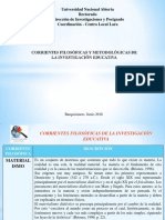 Corrientes Filosóficas y Metodológicas de La Investigación Educativa