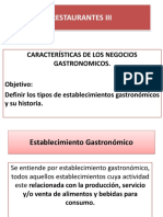 2característica de Los Negocios Gastronómicos