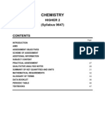 Chemistry: Higher 2 (Syllabus 9647)