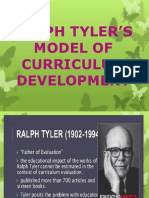 Ralph Tyler'S Model of Curriculum Development